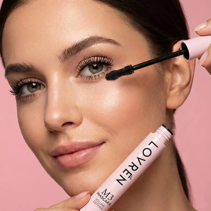 Lovrén nieobciążający tusz do rzęs z pantenolem efekt precyzyjnej objętości bez rozmazywania Mascara M3 Volume Definer, 10 ml