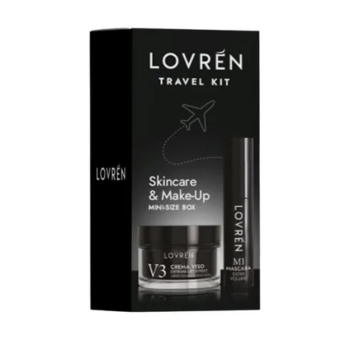 Lovrén zestaw podróżny: M1 Mascara Mini Extra Objętość, 5 ml + liftingujący krem do twarzy V3 Extra-Lift Effect, 15 ml
