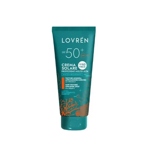 Lovrén Solaire krem przeciwsłoneczny do twarzy SPF50 z witaminą E, koenzymem Q10, pantenolem i skrobią ryzową, bardzo wysoka ochrona 100 ml