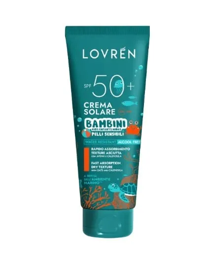 Lovrén Solaire krem przeciwsłoneczny do wrażliwej skóry dzieci, SPF50, wodoodporny z wysoką ochroną, 200 ml