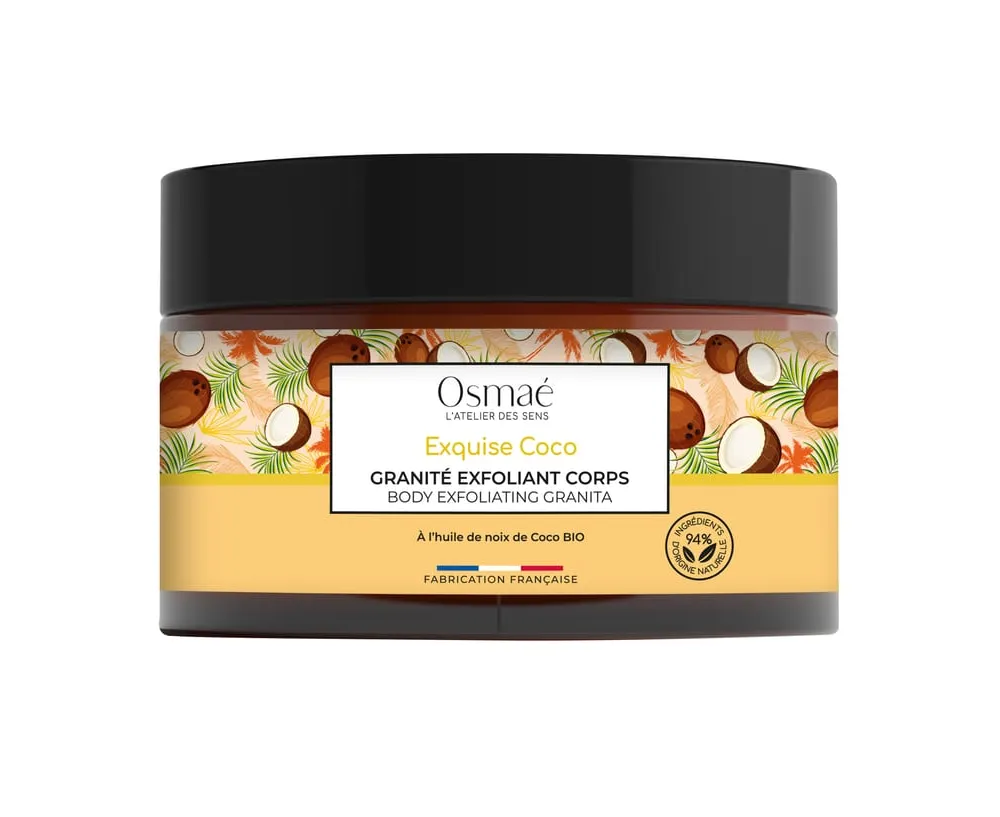 Odżywczy peeling do ciała z olejem kokosowym i zapachu niebiańskiego kokosa COCO