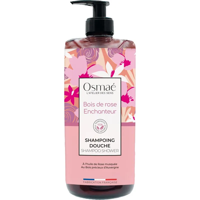 3w1 szampon do włosów i żel do mycia twarzy i ciała BOIS DE ROSE ENCHANTEUR o zapachu drzewa cedrowego, 1 litr