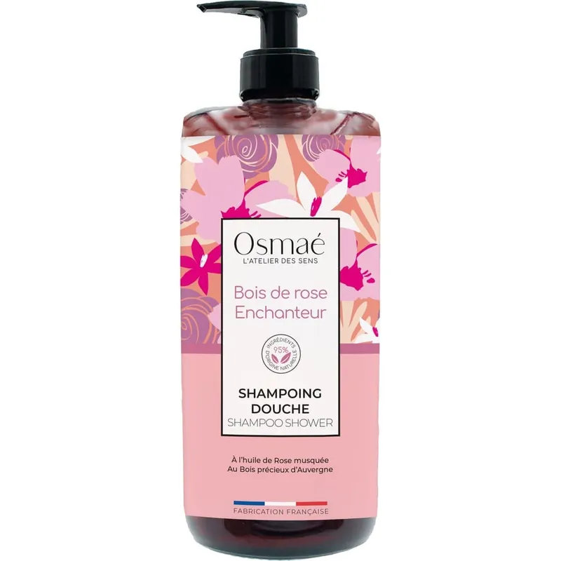 3w1 szampon do włosów i żel do mycia twarzy i ciała BOIS DE ROSE ENCHANTEUR o zapachu drzewa cedrowego, 1 litr
