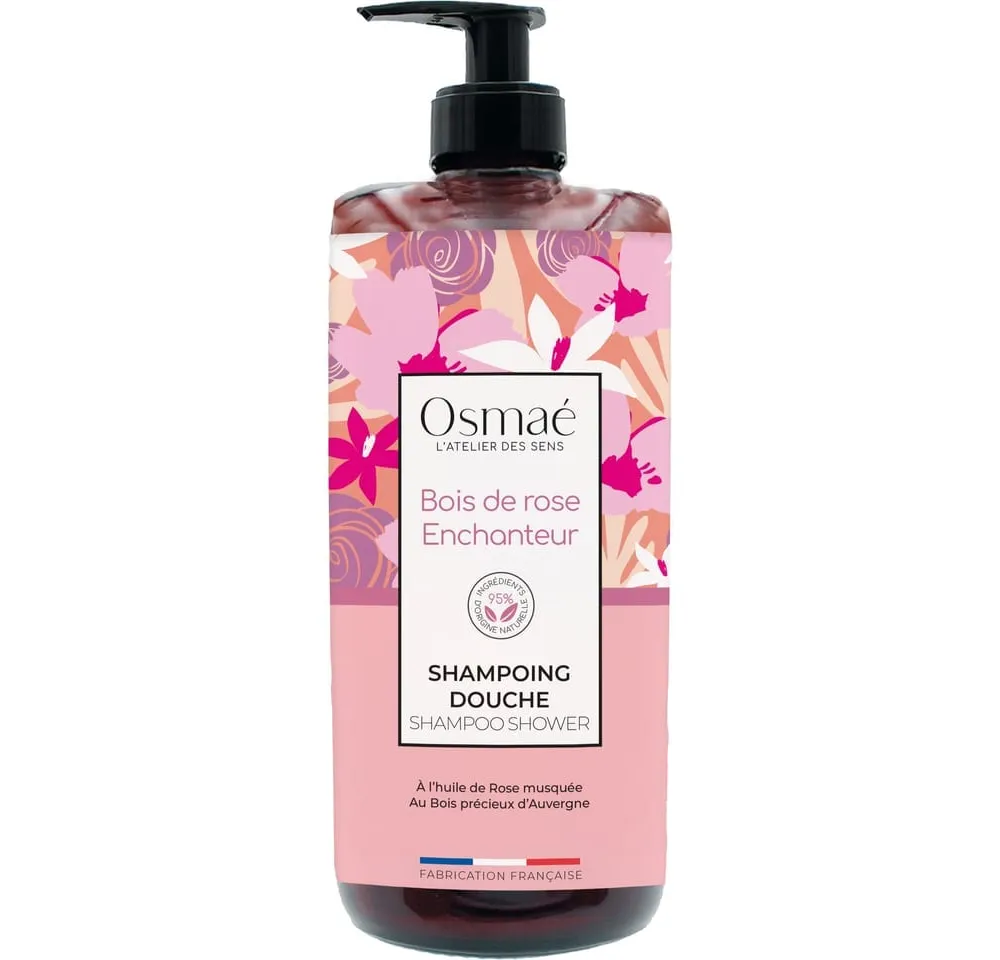 3w1 szampon do włosów i żel do mycia twarzy i ciała BOIS DE ROSE ENCHANTEUR o zapachu drzewa cedrowego, 1 litr