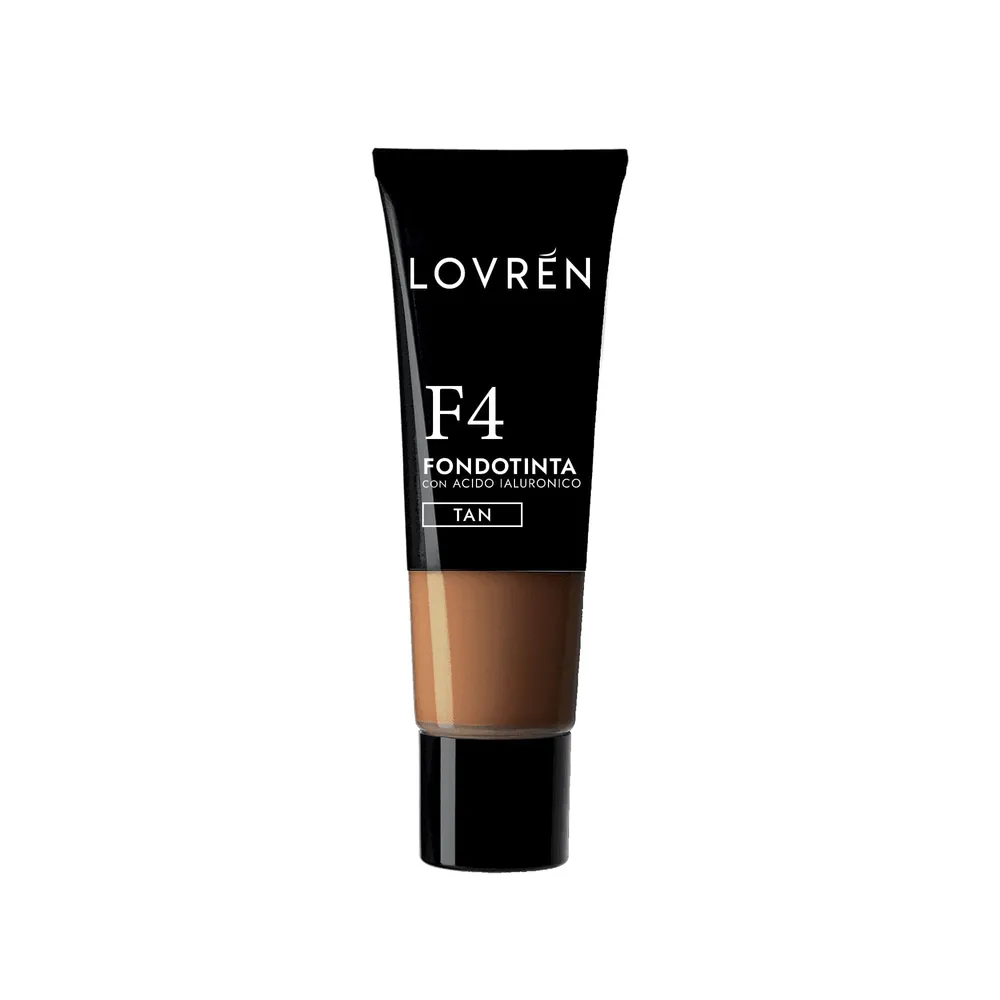 Lovrén podkład w kremie z kwasem hialuronowym i olejem migdałowym F4 Foundation ciemny beż, 25 ml