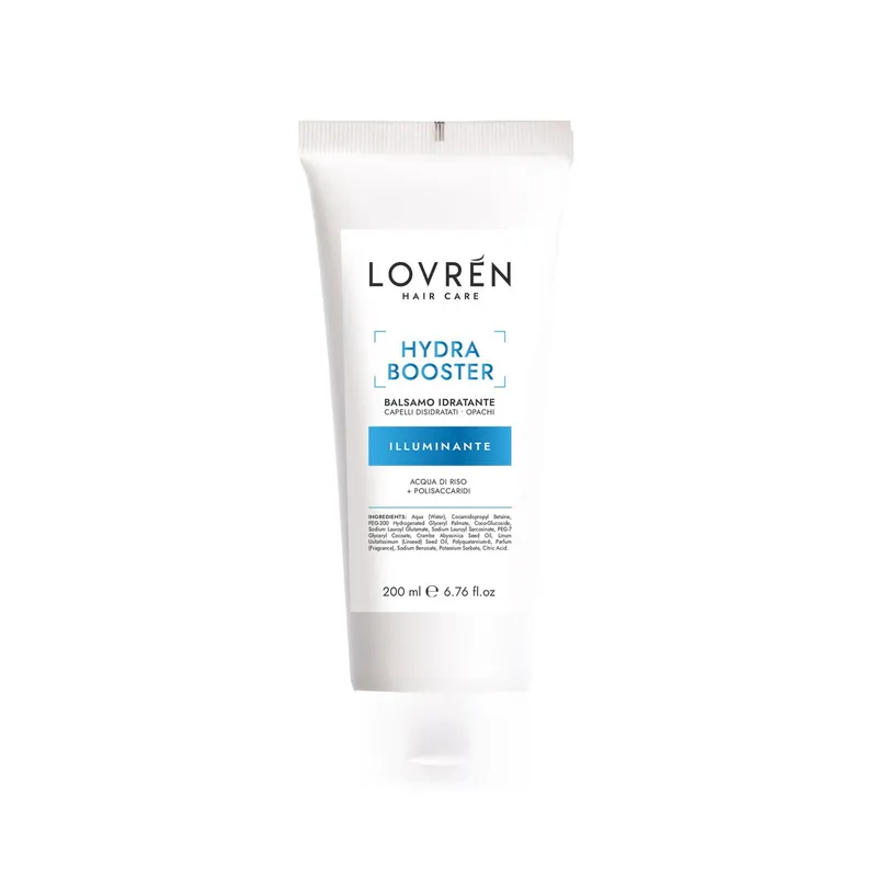 Lovrén odżywka nawilżająca z fermentowaną wodą ryżową oraz mieszanką polisacharydów i kwasu hialuronowego HYDRA BOOSTER, 200 ml