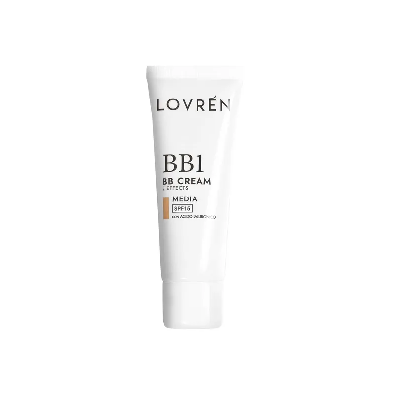 Lovrén przeciwstarzeniowy krem BB SPV 15 z kwasem hialuronowym i retinolem BB1 Cream jasny beż, 25 ml