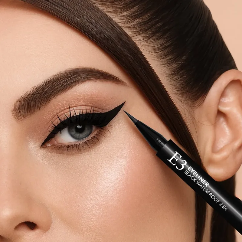 Lovrén eyeliner stymulujacy wzrost rzęs 24h wodoodporny E3 czarny, 0,5 ml