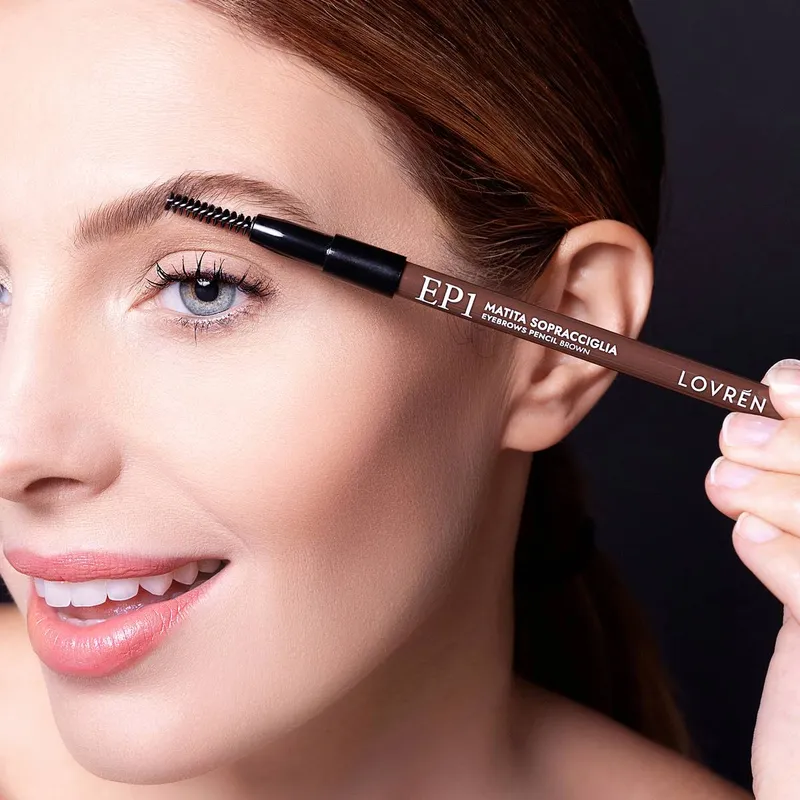 Lovrén odżywcza kredka do brwi z organicznym olejem kokosowym i naturalnymi woskami, EP1 Brown, 1,1 g