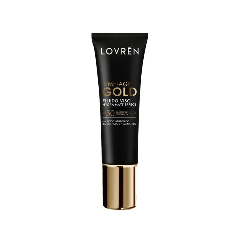 Lovrén fluid z ochroną SPF50 z kwasem hialuronowym, bio-retinolem i niacynamidami, 30 ml