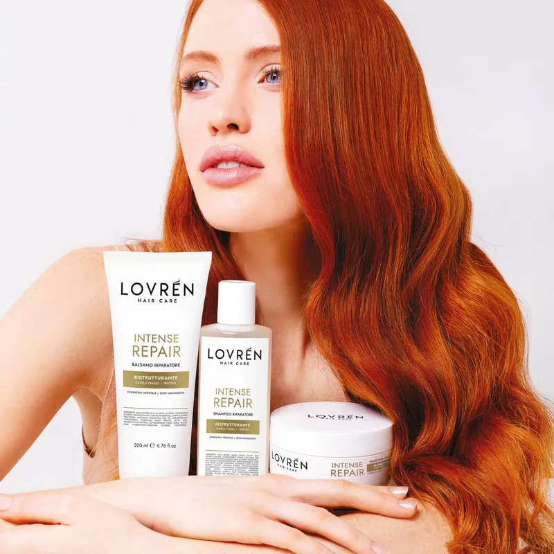 Lovrén maska naprawcza z keratyną roślinną i olejem macadamia INTENSE REPAIR, 250 ML