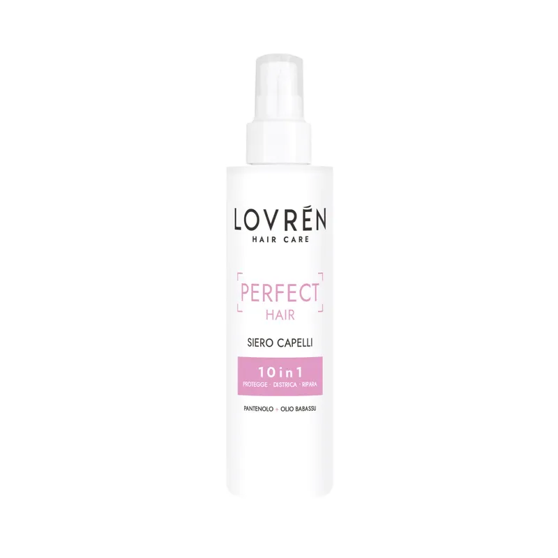 Lovrén odżywcze serum do odbudowy włókien włosa z ekstraktem kasztanowca i olejem babassu, bez spłukiwania 10 in 1 Perfect One, 100 ML