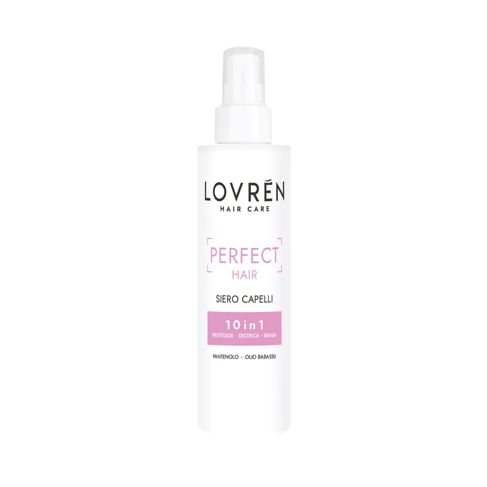 Lovrén odżywcze serum do odbudowy włókien włosa z ekstraktem kasztanowca i olejem babassu, bez spłukiwania 10 in 1 Perfect One, 100 ML