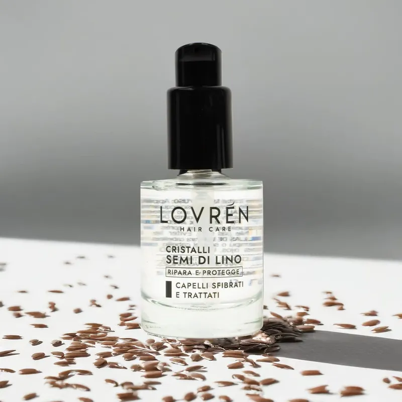 Lovrén eliksir do włosów z kryształami siemienia lnianego i kwasami omega-3 Flaxseed Crystals, 30 ML