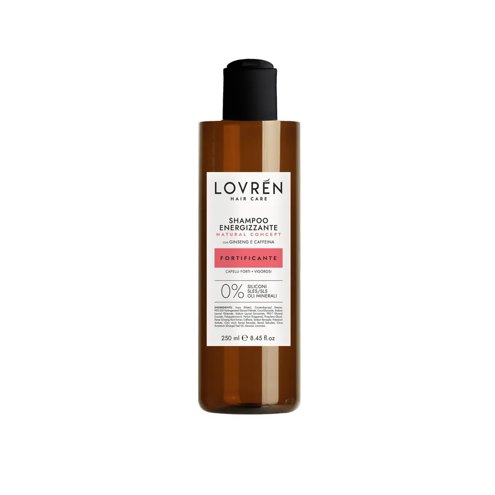 Lovrén wzmacniający szampon stymulujący wzrost cebulek włosowych z ekstaktem żeńszenia i kofeiną, 250 ml