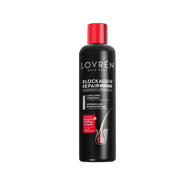 Lovrén szampon wzmacniający strukturę włókien włosów oraz przyśpieszający ich naturalny cykl wzrostu, z keratyną roślinną, ekstraktem z ruszczyka kolczastego, pokrzywy i chmielu, 250 ML