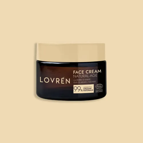 Lovrén organiczny krem regeneracyjny do skóry dojrzałej z nio-age, olejkiem arganowym i masłem shea, 50 ml
