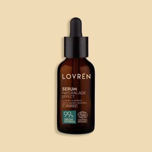 Lovrén organiczne odżywcze SERUM do skóry dojrzałej z kwasem hialuronowym, olejkiem jojoba, migdałowym i wit E, 30 ml