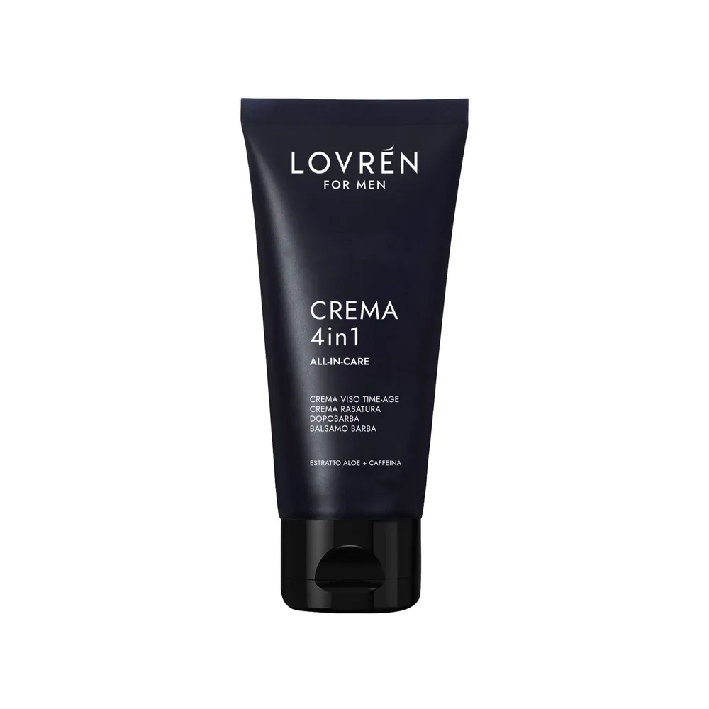 Lovrén wielofunkcyjny krem odżywczo-pielęgnacyjny dla mężczyzn z owsem, kofeiną, ekstraktem z aloesu i malwy oraz naturalnymi olejkami i wit E, 50 ml