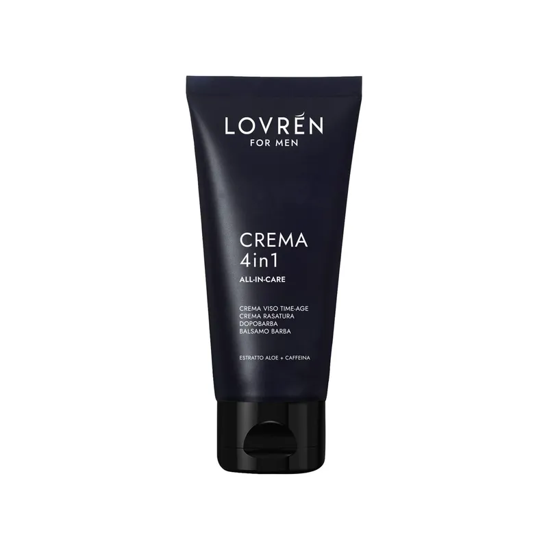 Lovrén wielofunkcyjny krem odżywczo-pielęgnacyjny dla mężczyzn z owsem, kofeiną, ekstraktem z aloesu i malwy oraz naturalnymi olejkami i wit E, 50 ml