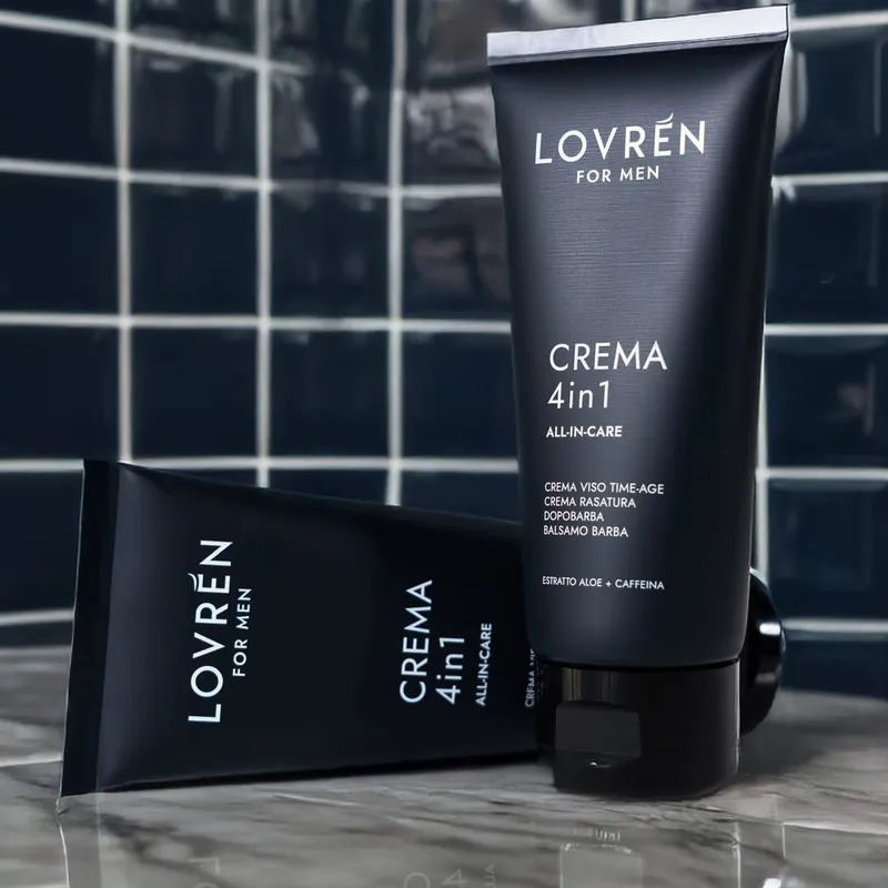 Lovrén wielofunkcyjny krem odżywczo-pielęgnacyjny dla mężczyzn z owsem, kofeiną, ekstraktem z aloesu i malwy oraz naturalnymi olejkami i wit E, 50 ml