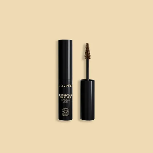 Lovrén utrwalający tusz do brwi z odżywką, brązowy, 99% naturalny, 5 ml