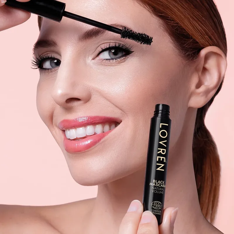 Lovrén utrwalający tusz do brwi z odżywką, brązowy, 99% naturalny, 5 ml