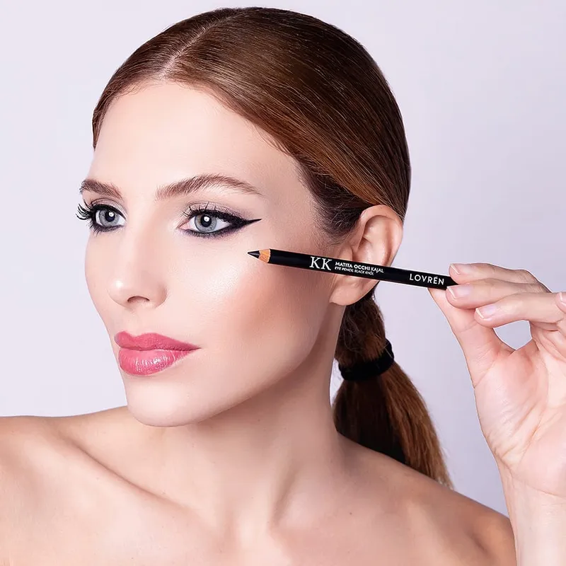 Lovrén odżywcza kredka do oczu z olejem kokosowym KK Black, 1,1 g