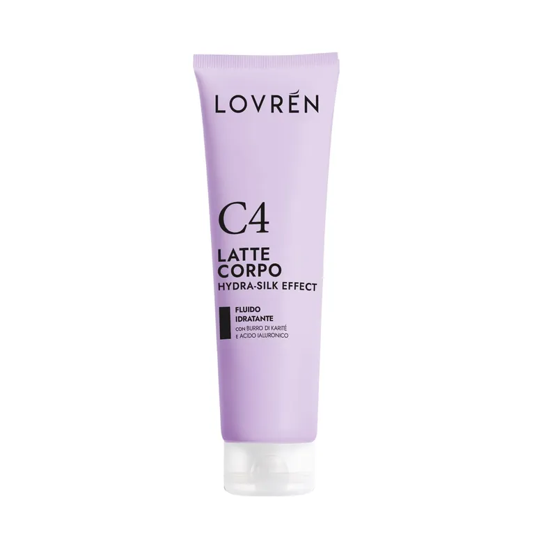 Lovrén odżywcze i wygładzające mleczko do ciała z olejami roślinnymi i kwasem hialuronowym, C4, 150 ml