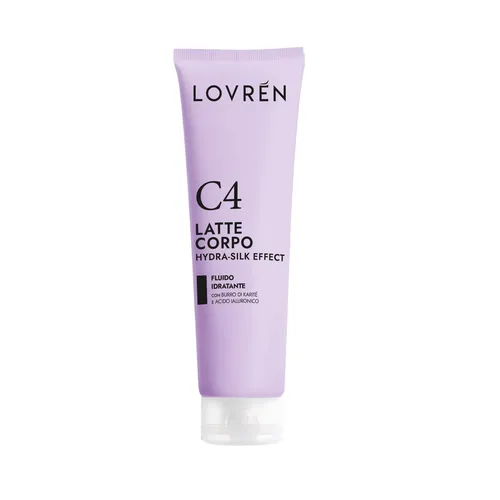 Lovrén odżywcze i wygładzające mleczko do ciała z olejami roślinnymi i kwasem hialuronowym, C4, 150 ml