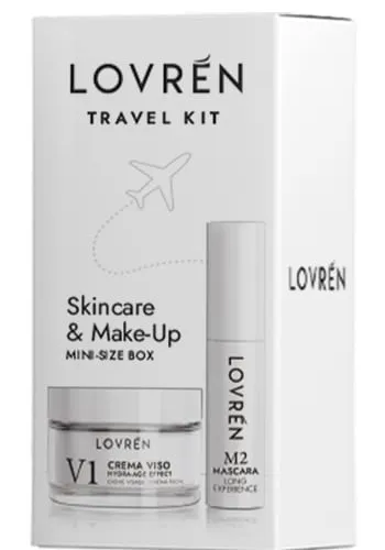 Lovrén zestaw podróżny: M2 Mascara Mini Super Długość, 5 ml + głęboko nawilżający i odżywczy krem do twarzy V1 Hydra-Age Effect, 15 ml